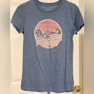 Aeropostale Blue Jackson Hole Wyoming T-Shirt medium